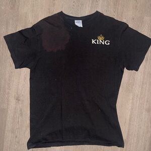 Black KING T-Shirt with Crown Logo